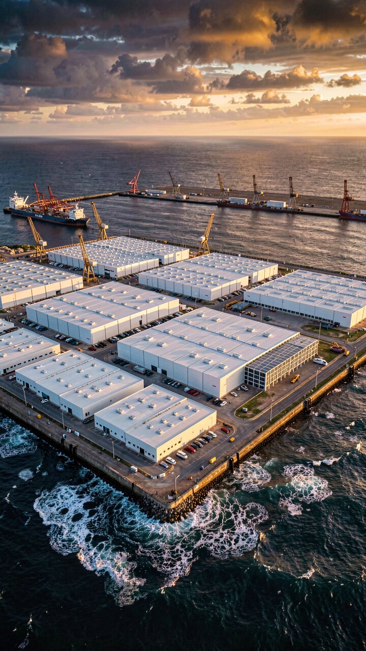 Start Campus Sines Portugal – Europas größtes geplantes KI-Rechenzentrum, Konzept-Illustration