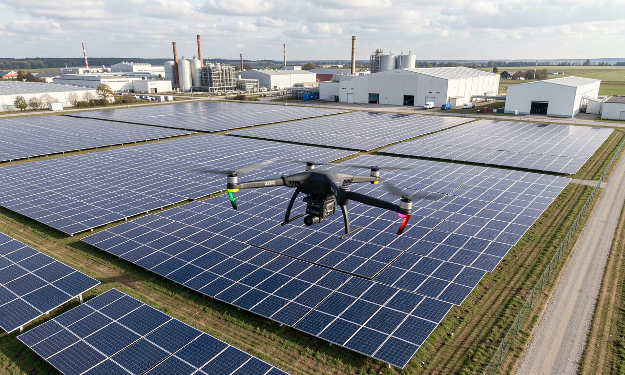 Defekte Solarzellen mit der Drohne finden