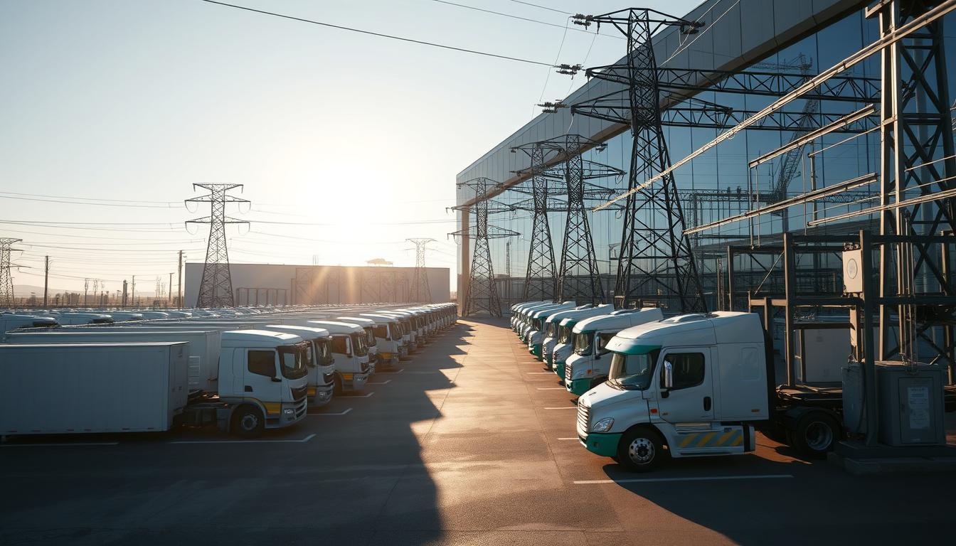Netzanbindung für Hochleistungs-LKW-Ladeparks